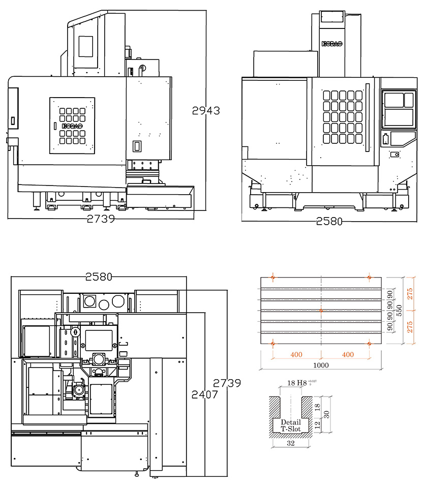 hd-vf85 高效能立式加工中心